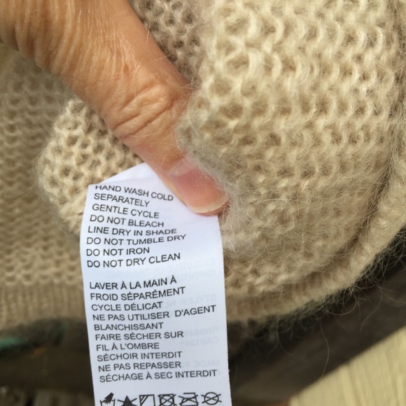 BNGI Brown Mohair Blend Fair Isle Sweater Sz M - Picture 8 of 12